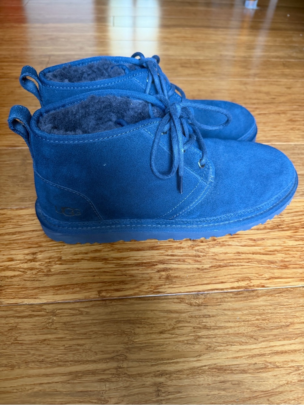 NEW! UGG Royal Blue Suede Lace-Up Chukka Boots - Size 11